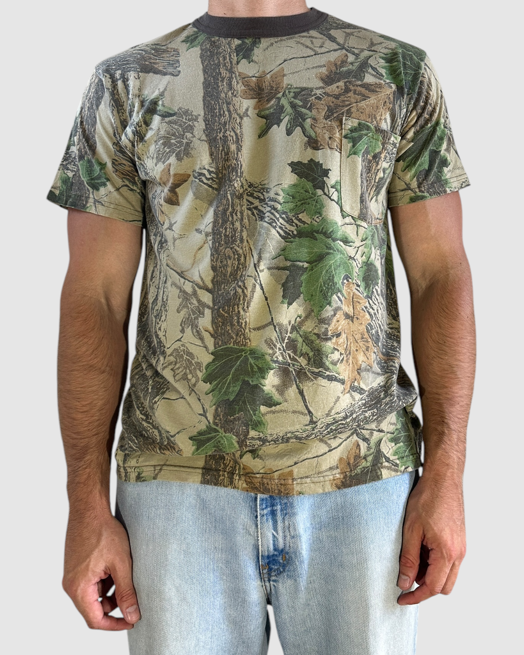 90s realtree camo pocket tee - S/M