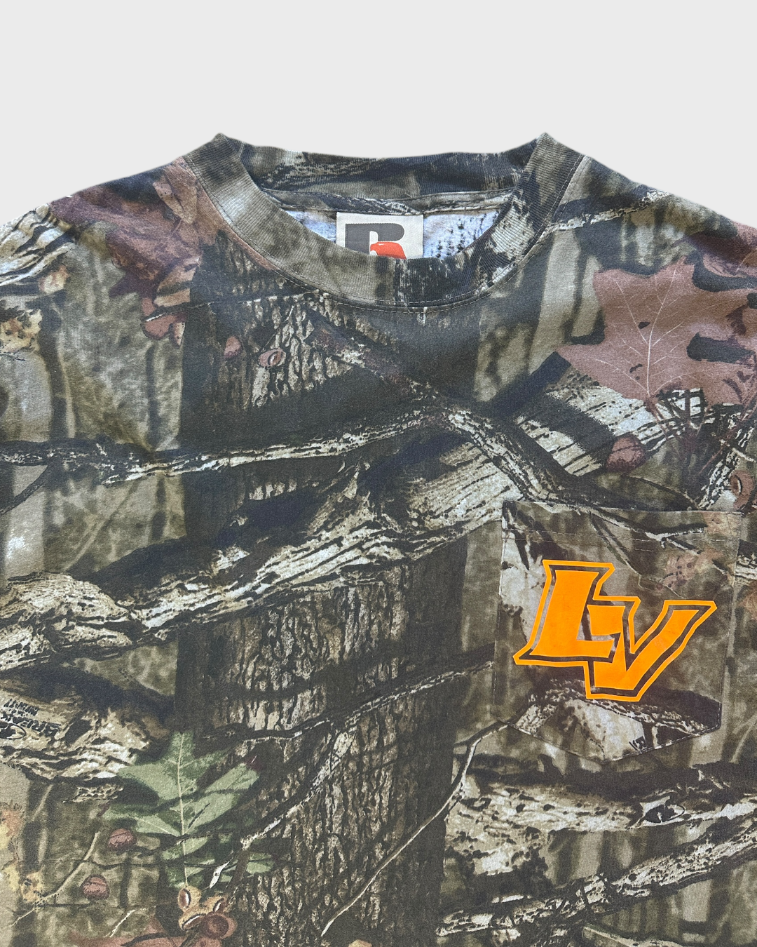 00s mossy oak camo pocket tee - L