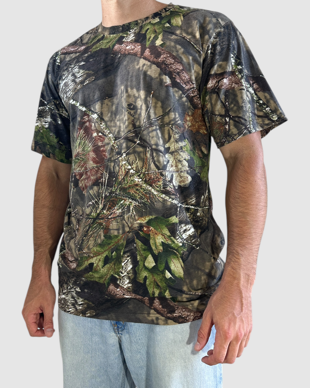 00s mossy oak camo pocket tee - M/L