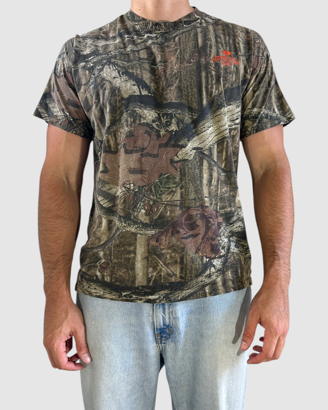 00s mossy oak camo tee - M