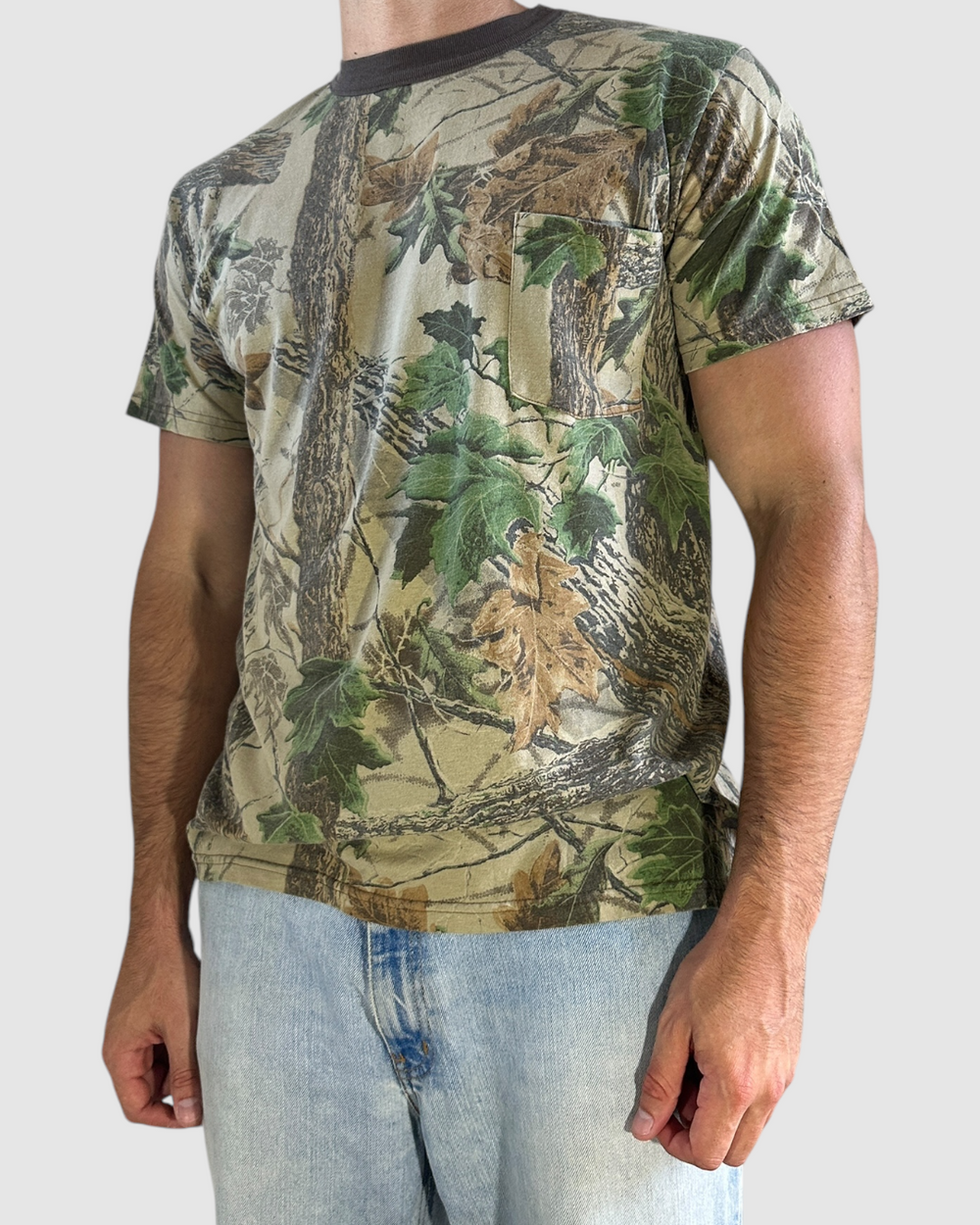 90s realtree camo pocket tee - S/M