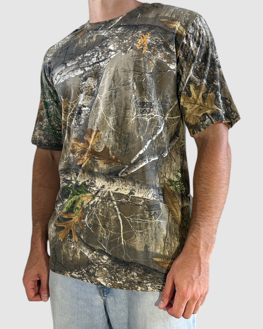 00s realtree camo tee - L