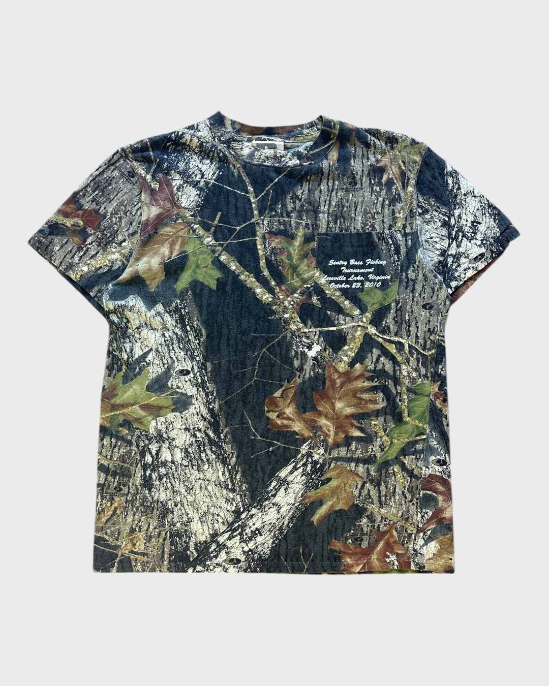 00s mossy oak camo pocket tee - M/L