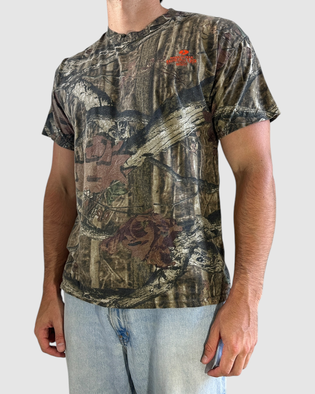 00s mossy oak camo tee - M